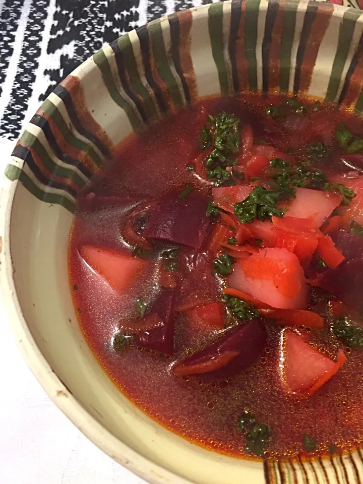 Ciorbă de sfeclă🇷🇴  Bors🇷🇴(Vegetarian borscht)|aястасияさん