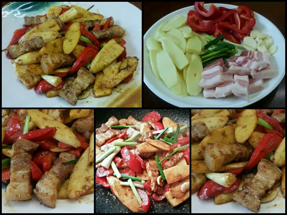 stir-fried pork belly and bamboo shoot|steven z.y.さん