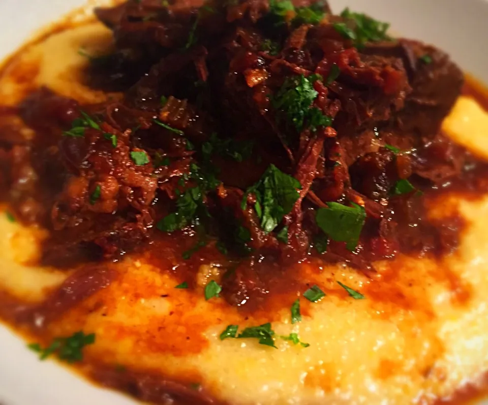 Venison Osso Bucco with cheesy polenta #nomnom #wildgame|Liesel Ryanさん