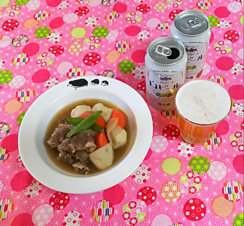 白ビールと、肉じゃが|くっく☆マニアンさん