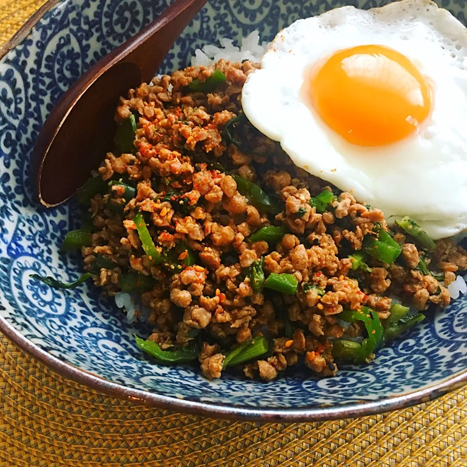 大豆のお肉で和風ガパオ😌🥄|leeさん