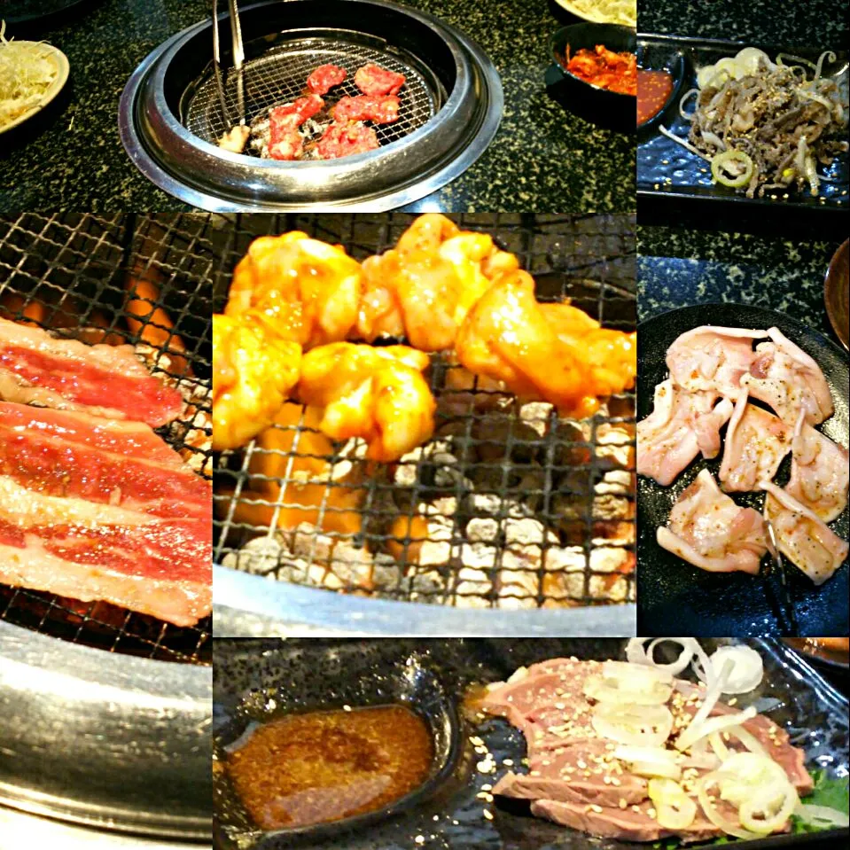 Snapdishの料理写真:#Dinner #Yakiniku #焼肉 #外食 #久しぶり  #ホルモン  #せんまい #ハツ|まめさん