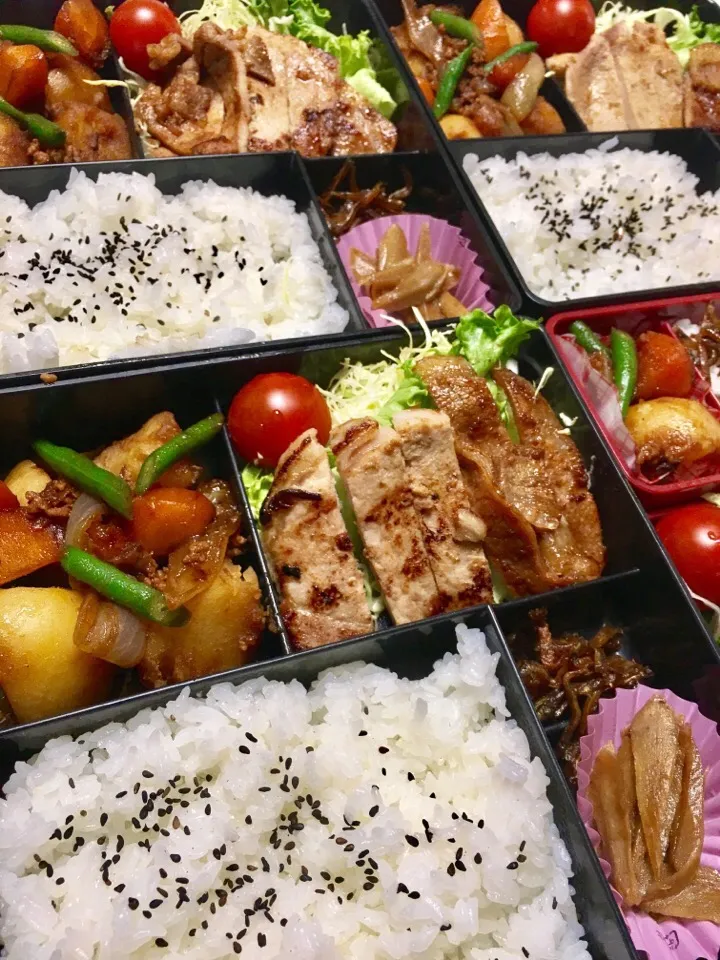 豚の生姜焼きとじゃが芋そぼろ煮弁当|大久保 掬恵さん