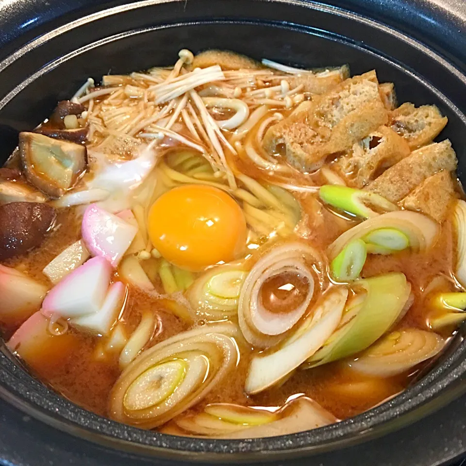 地味に胃腸炎で胃がやられてて
おかゆ脱出して、今日は味噌煮込みうどん😃|えりえいたさん