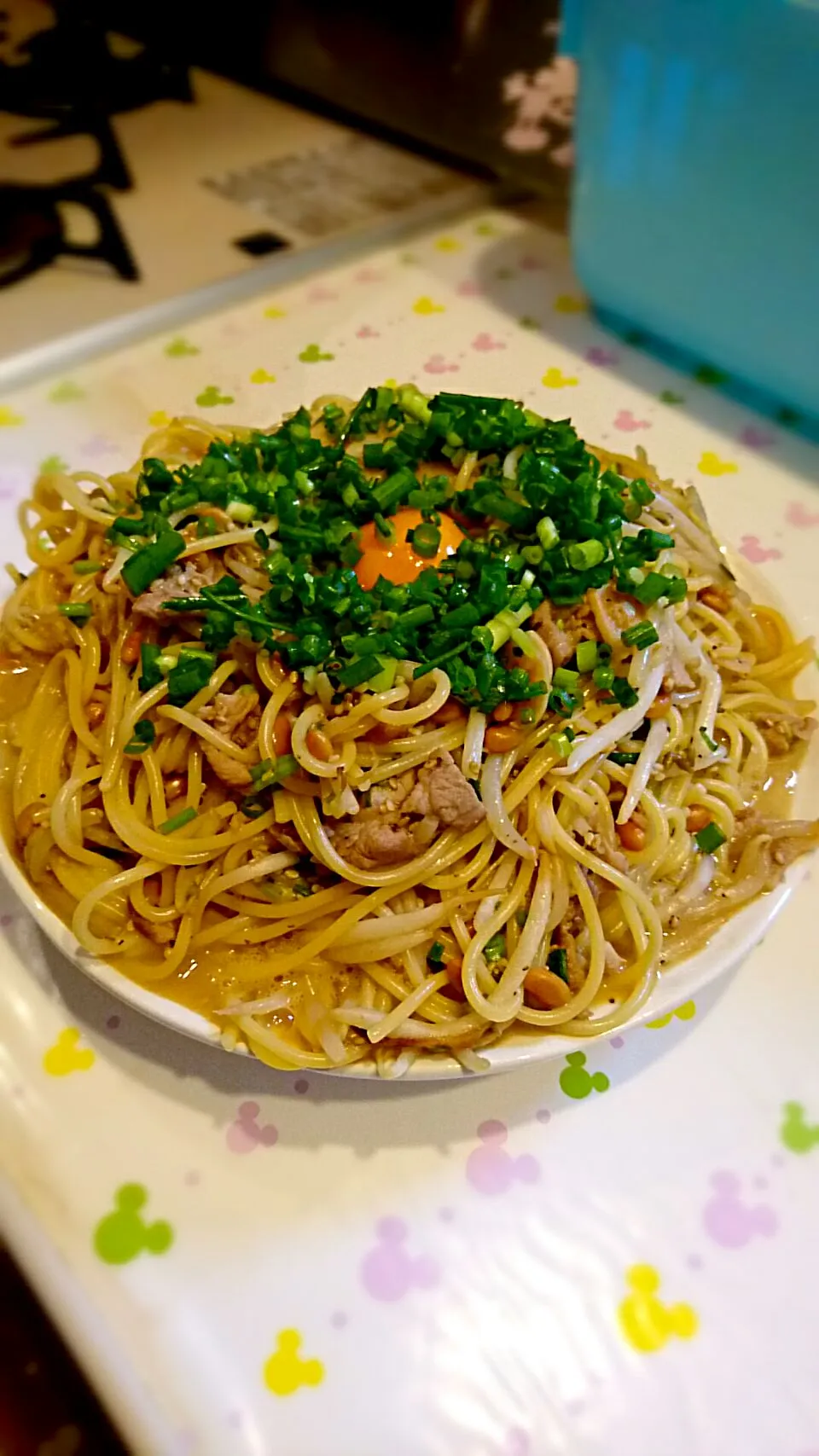 納豆パスタ|よちやまさん