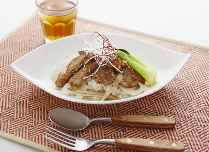 根菜ごろごろステーキ丼