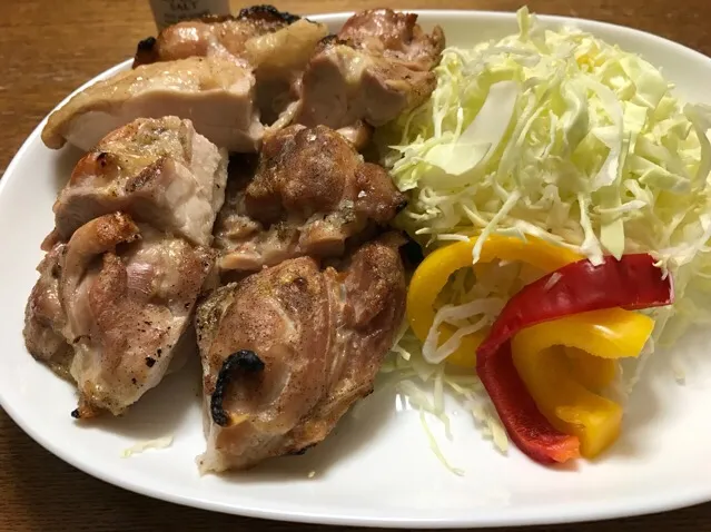 🐓鶏モモ肉焼き❗️ू(๑ ›◡ु‹ ๑ ू)✨|サソリさん