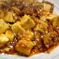 フープロでミンチにした鶏モモ肉の麻婆豆腐(*´∀`*)