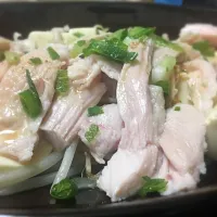 Snapdishの料理写真:鶏むね肉の蒸しサラダ
#手作りポン酢|mokoさん