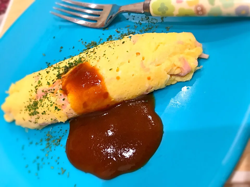 Snapdishの料理写真:オムレツ！
作ってーって言ったら本当に作ってくれたw
美味すぎw|カズキ君の料理🍳😋💕たまに私🤓さん