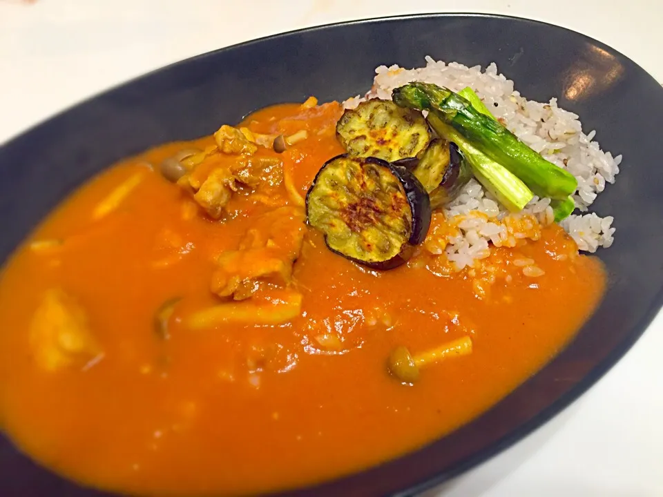 バターチキンカレー焼き野菜添え|はなびさなさん