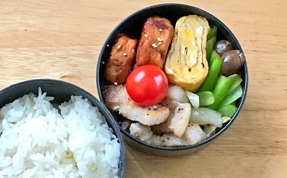 豚バラと玉葱のソテー 弁当|弁当 備忘録さん