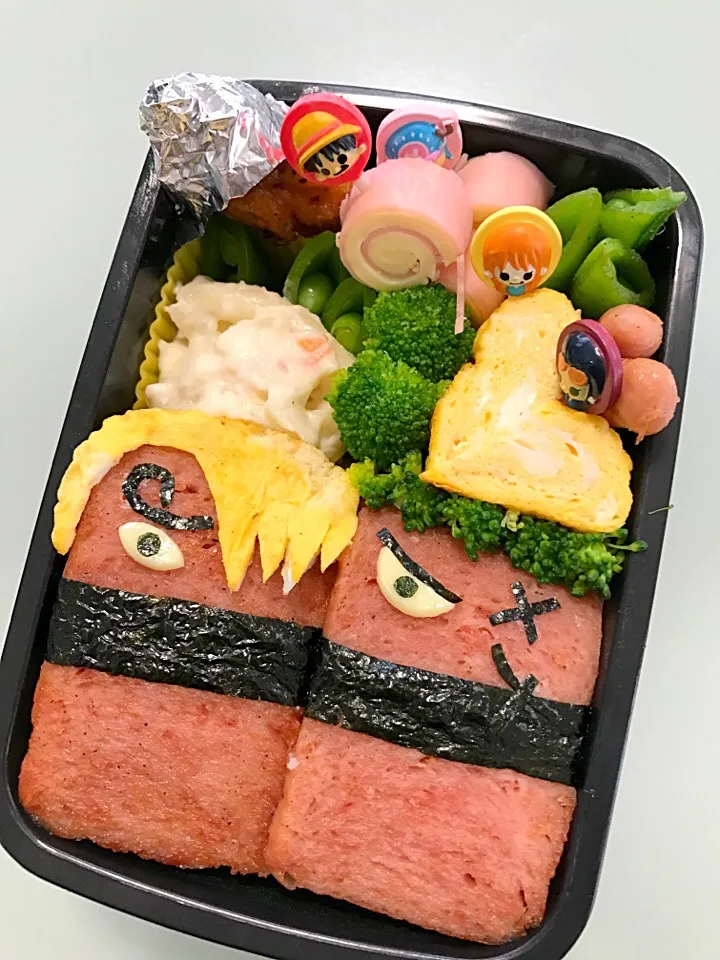 Snapdishの料理写真:キャラ弁〜ワンピース★サンジ&ゾロ♪|くるりん★さん