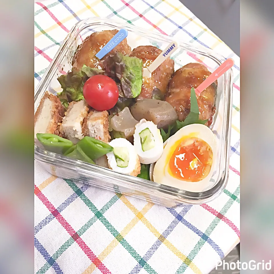 今日のパパ弁当は肉巻きおにぎり💕|key♪さん