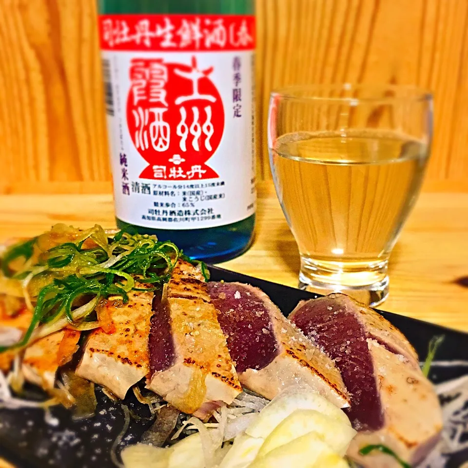 いつぞやの一酒一肴『土州霞酒』と『初鰹のたたき』|ち〜おんさん