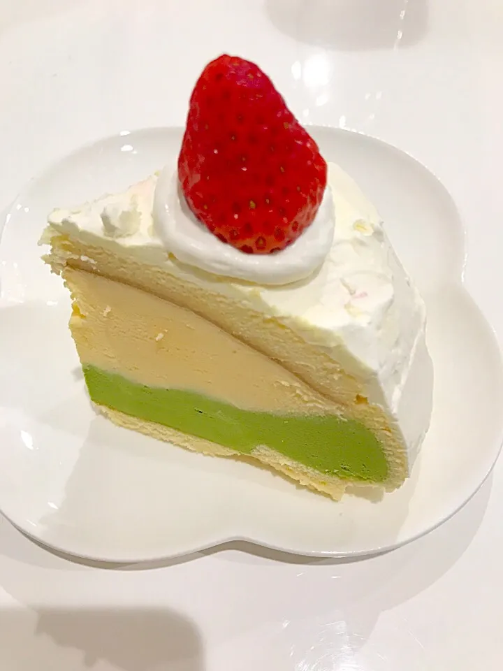 抹茶とバニラのアイスクリームケーキ|ねんねさん