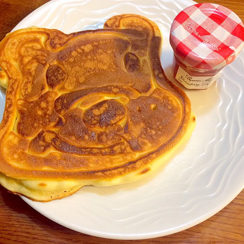 Snapdishの料理写真:初めてのパンケーキアート🍴|hananoさん