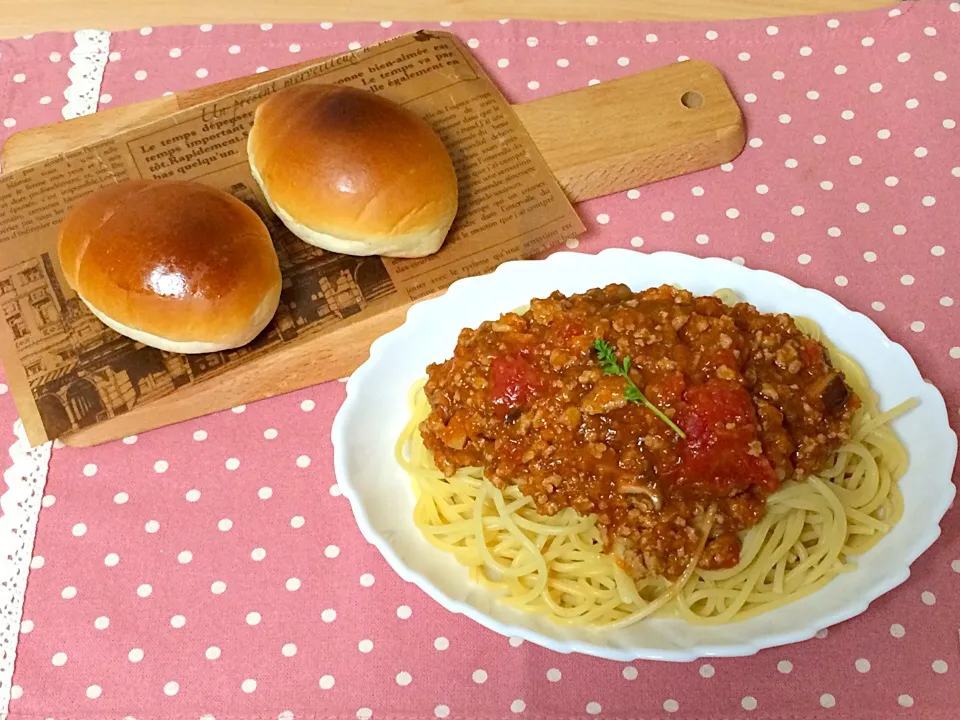 Snapdishの料理写真:ミートソースパスタ|ゆぴさん