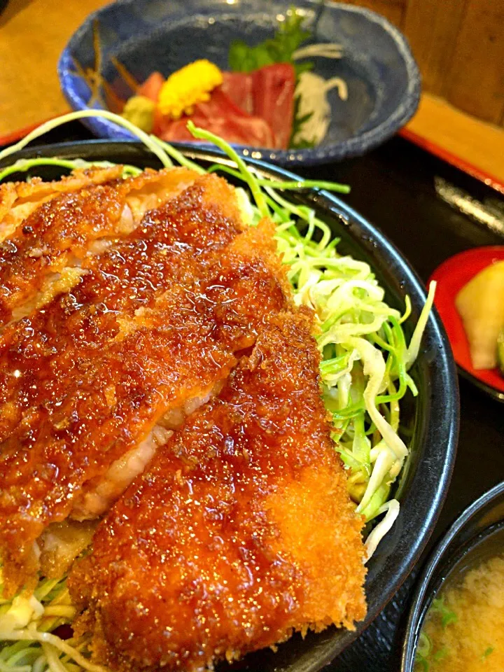 ソースかつ丼 お刺身セット|ダンディ☆和田さん