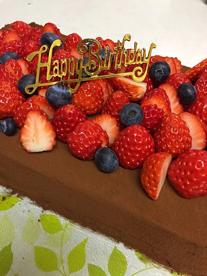 Snapdishの料理写真:#チョコレートケーキ
#スクエアーケーキ
#バースデーケーキ|Terumi  Yokosawaさん