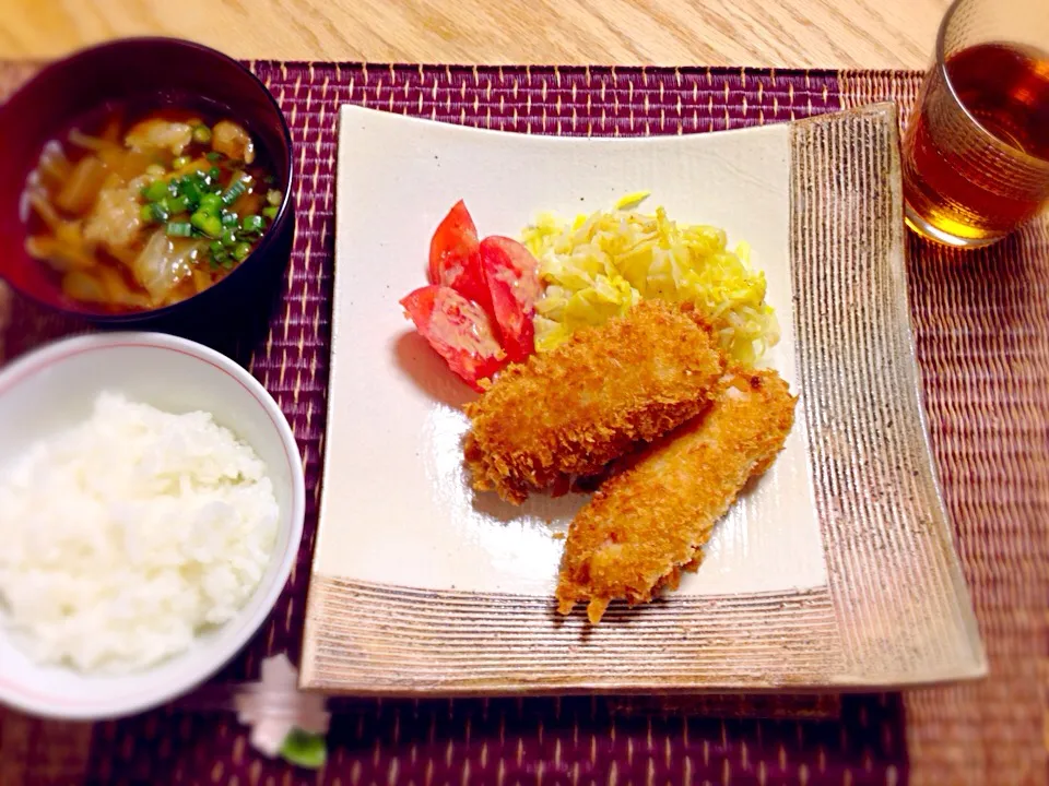 今日のお夕飯＊2017.4.1|ゆきぼぅさん