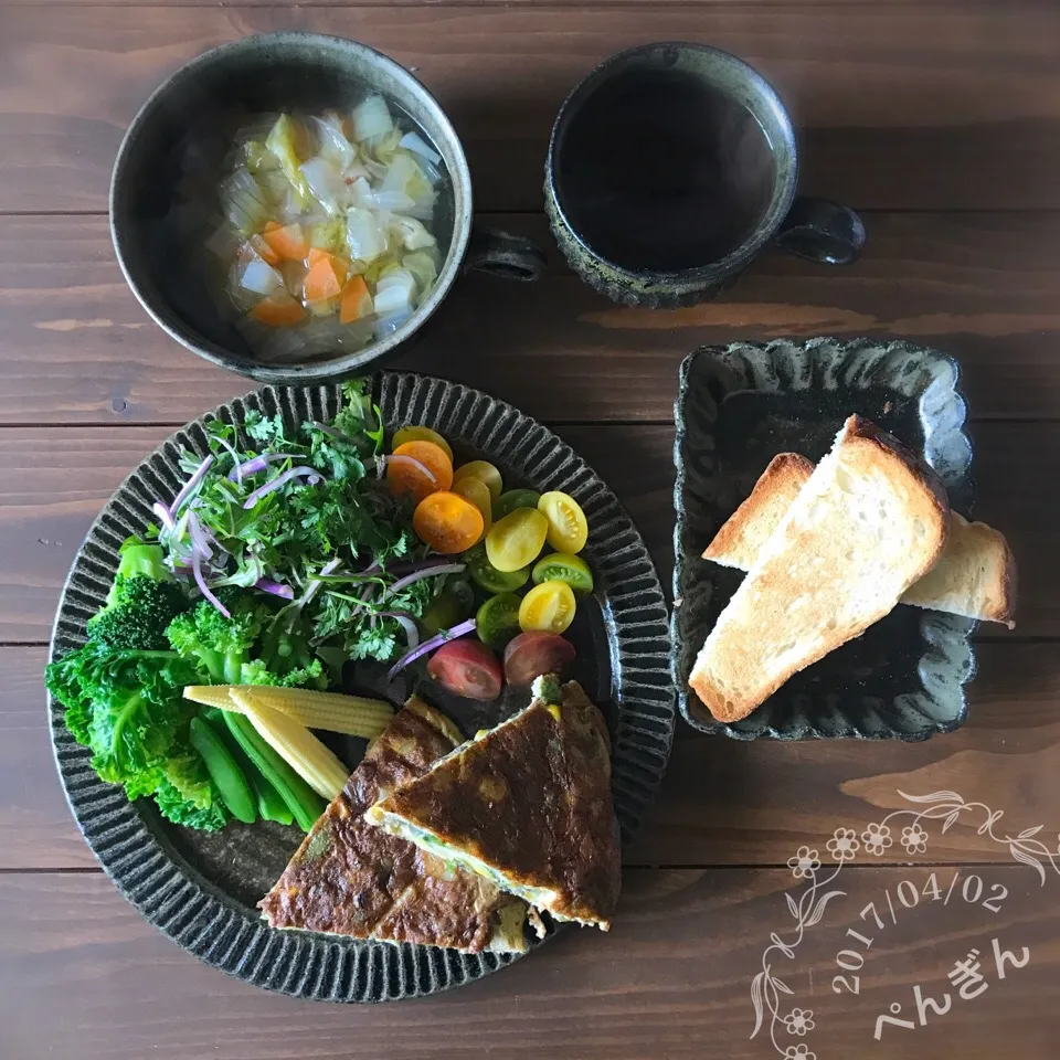 今日の朝ごはん|ぺんぎんさん