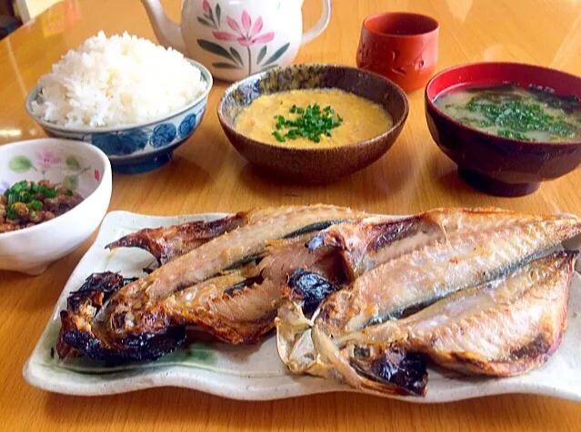 アジの開き定食|ガク魁‼︎男飯さん