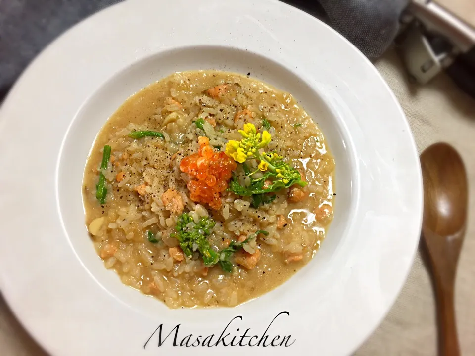 Fieldmustard&salmon risotto|Masakiさん