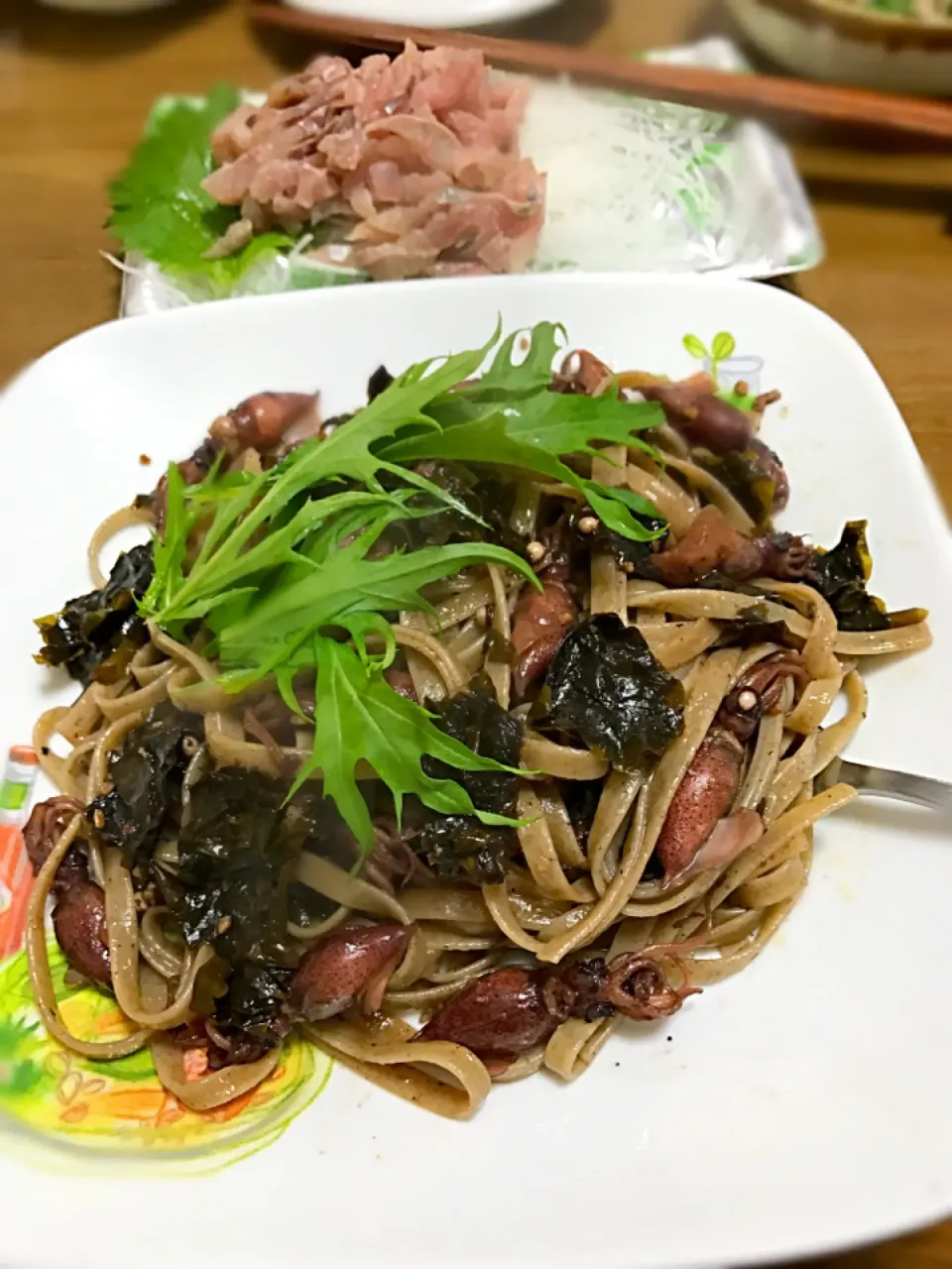 ホタルイカとハンバ海苔の蕎麦粉パスタ🍝|wildcat山猫さん