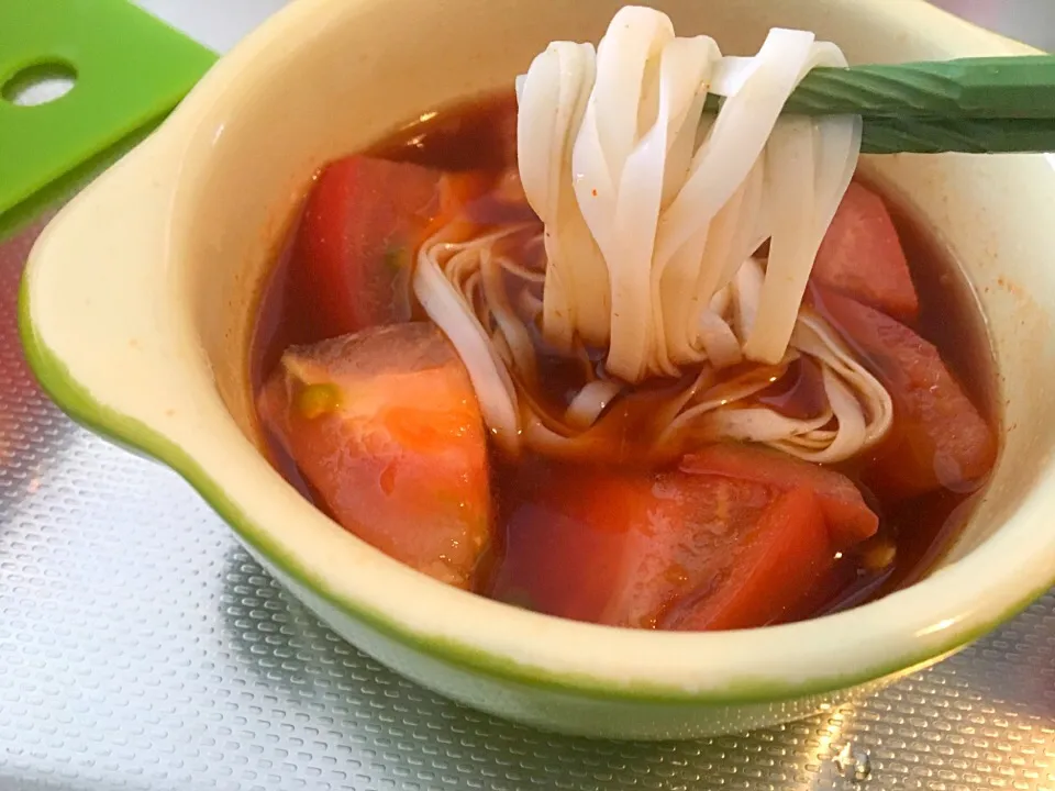 糖質ゼロ麺のサルサ温つけ麺|まる丸 kichenさん