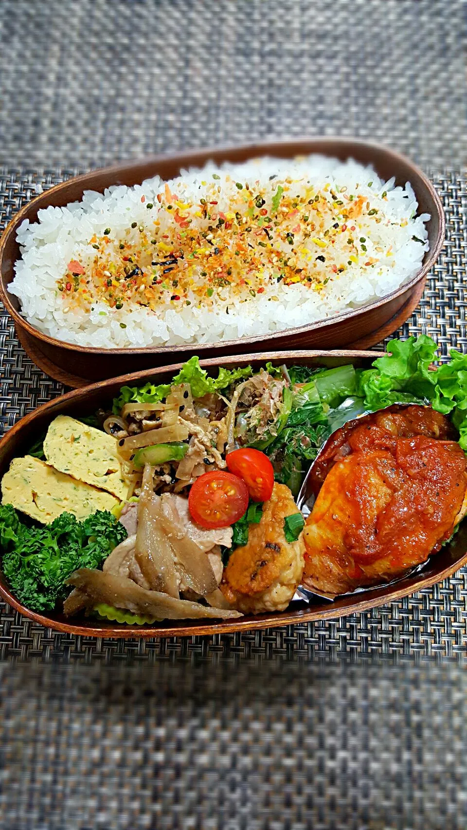 今日のお弁当🎵　チキントマト🍅～～|クッキングオヤジさん