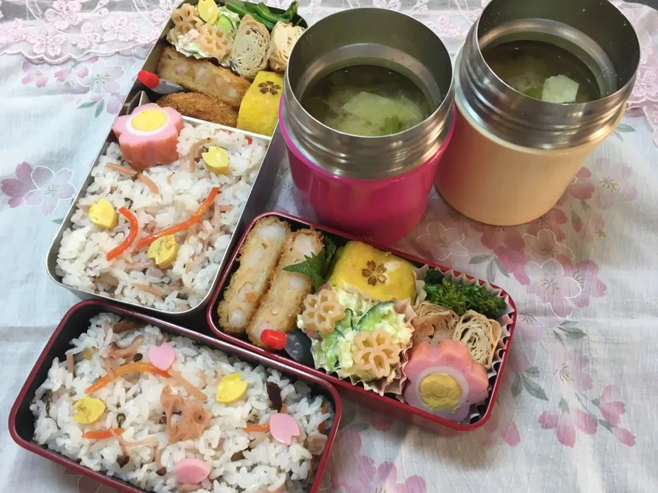 Snapdishの料理写真:4月3日 新年度スタート  桜弁当🌸|sakuramochiさん