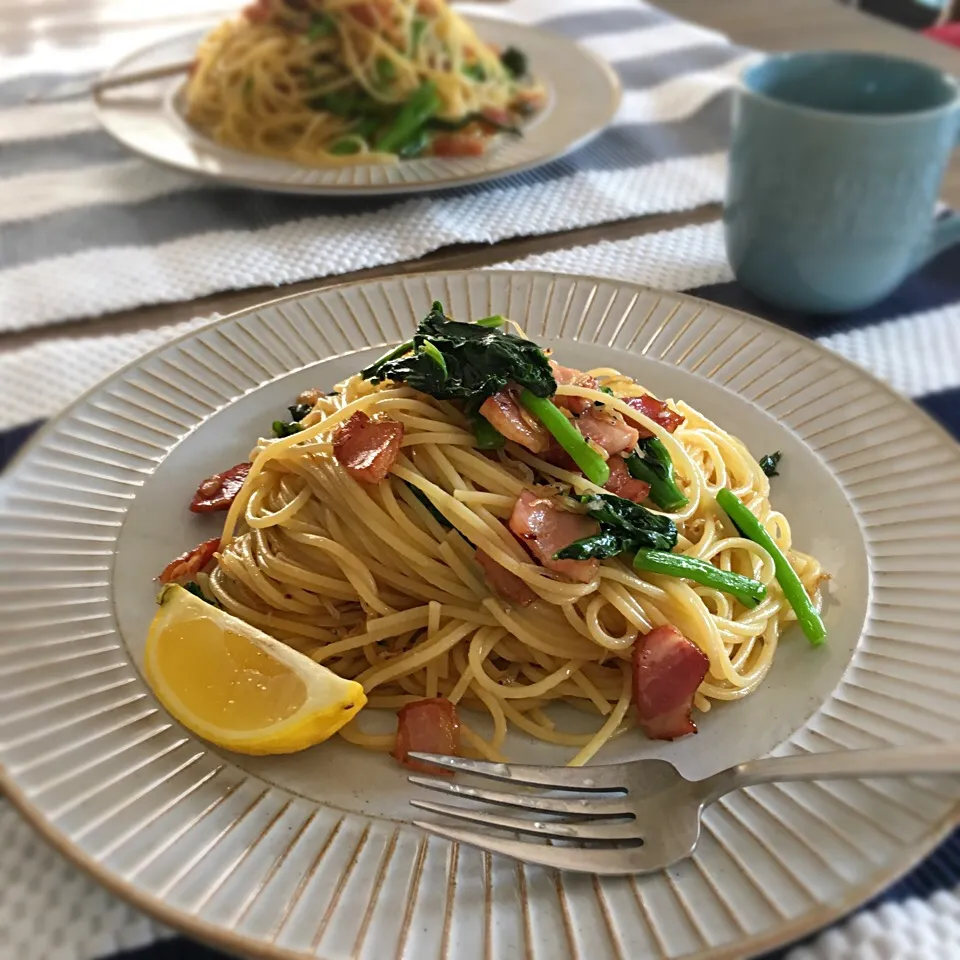 うどんだらさんの料理 春のごま油パスタ。|カオサンさん