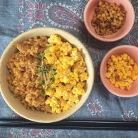 ヘルシーそぼろ丼|アーモンドさん