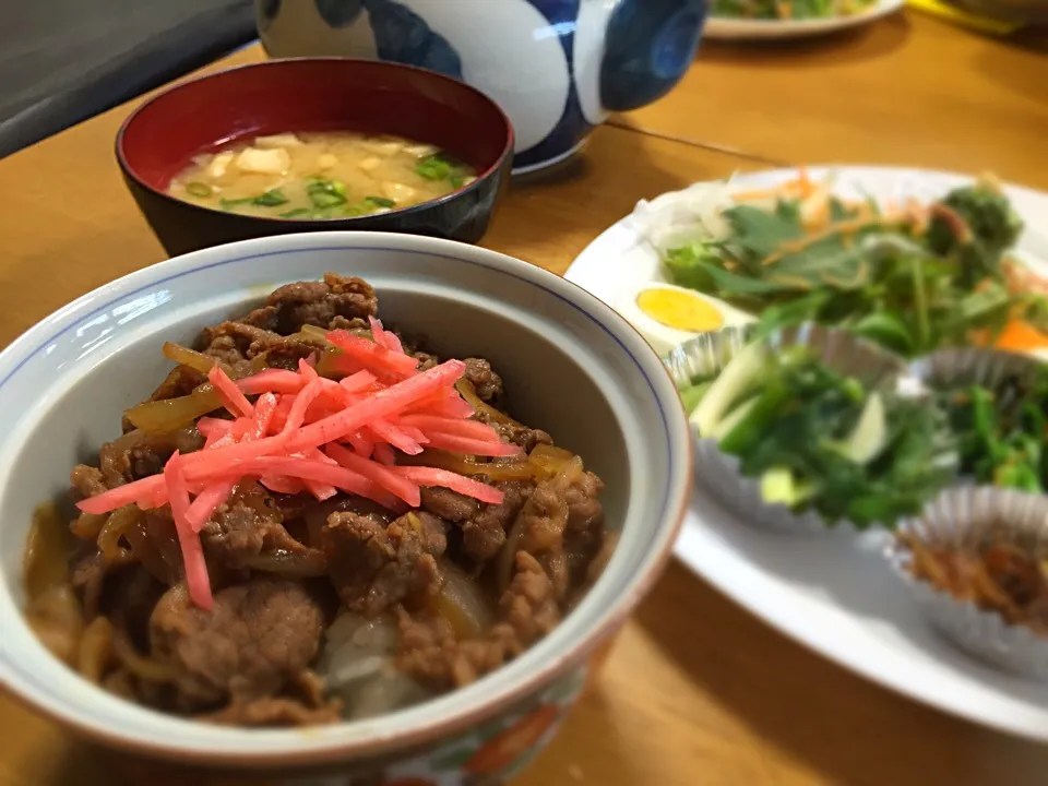 Snapdishの料理写真:サラメシ♡
豚捨丼、味噌汁、若木とイカのぬた、高菜お漬け物、イカナゴの釘煮、こまつなのごまあえ、野菜サラダ
プリン|Mari Kambeさん