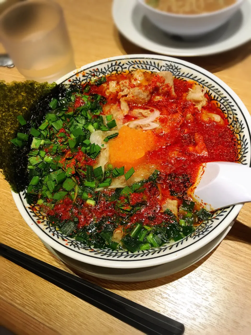 Snapdishの料理写真:丸源♡辛肉ラーメン♡|ちゃ♡さん