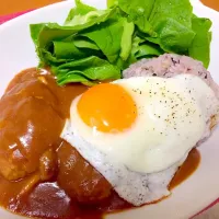 煮込みハンバーグのロコモコ丼|みささん