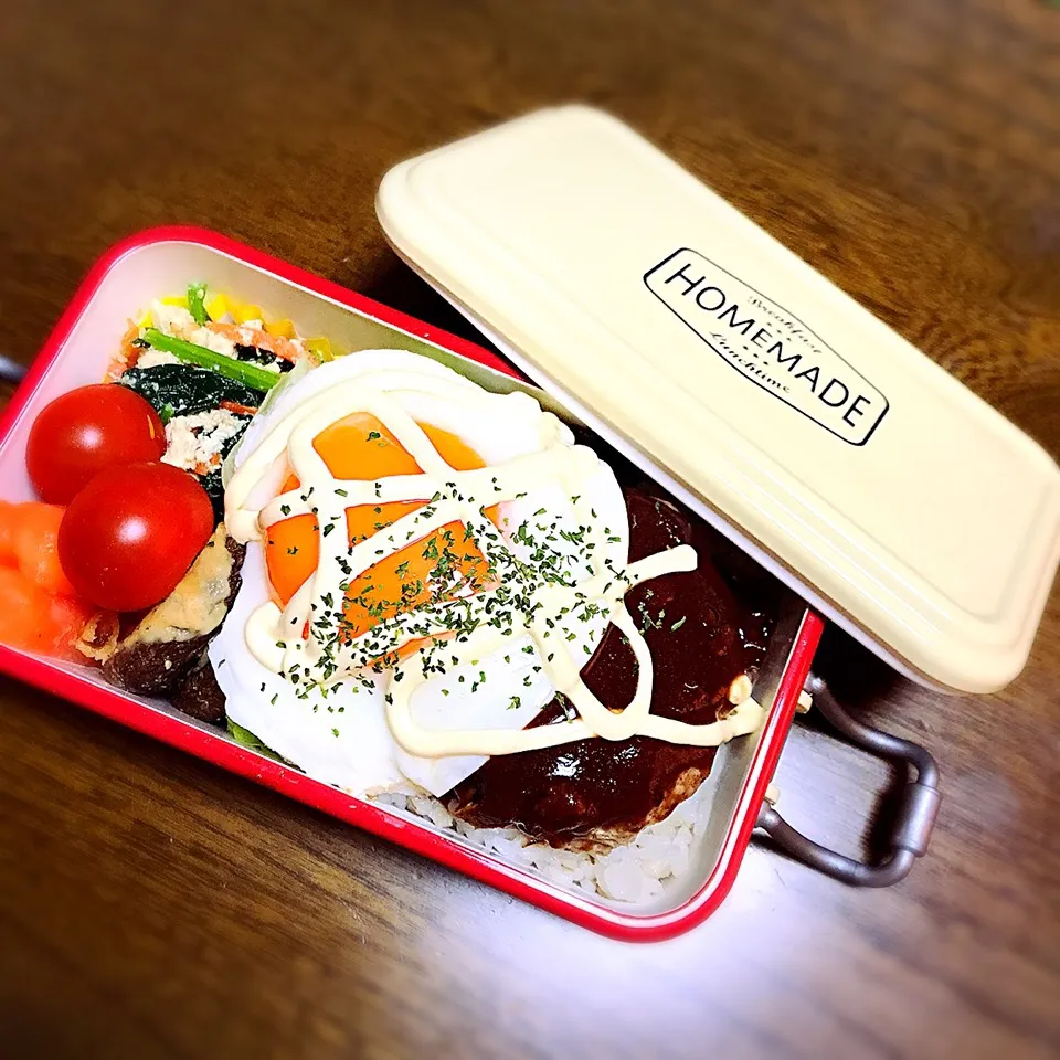 お弁当箱をミコノスに買い替えました！今日のお昼はロコモコ♡早く食べたい〜♡＊＊|さきさん