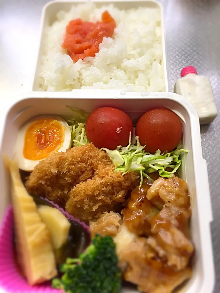 4月4日 チキンカツ弁当🍱 筍煮|かよっぺさん