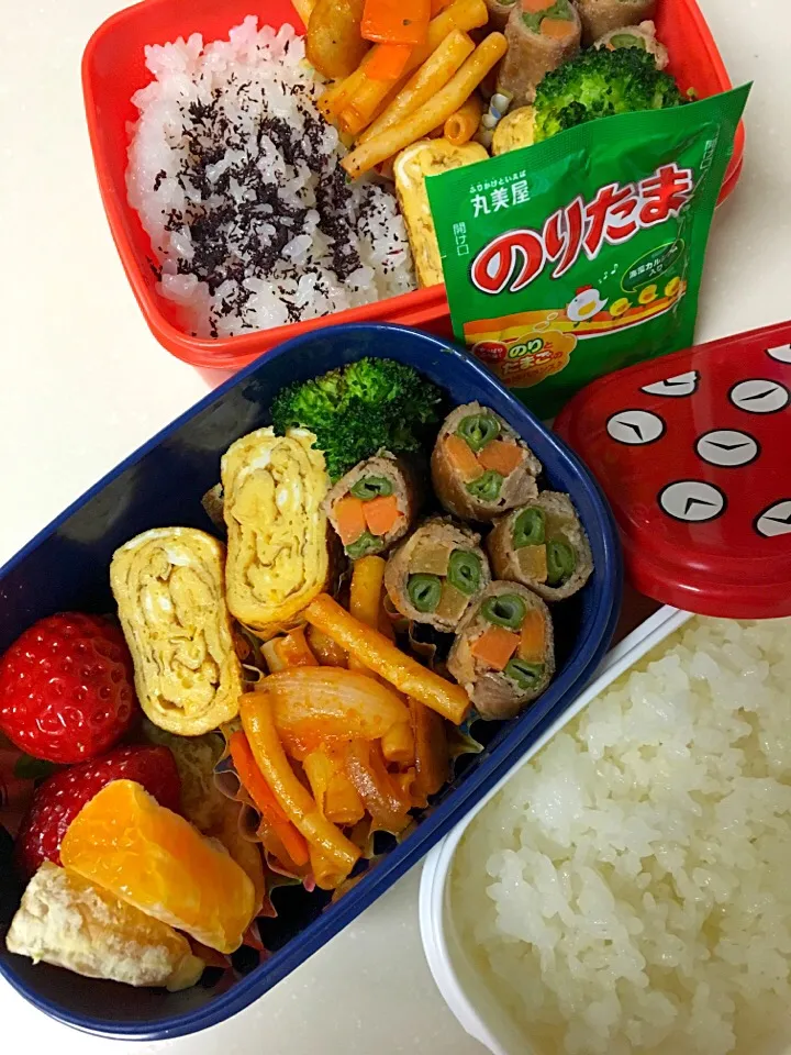 ４月４日 学童保育お弁当♡ おいしかったぁーー！ って言うてくれると作りがいがあるッッ☆|ゆうこさん