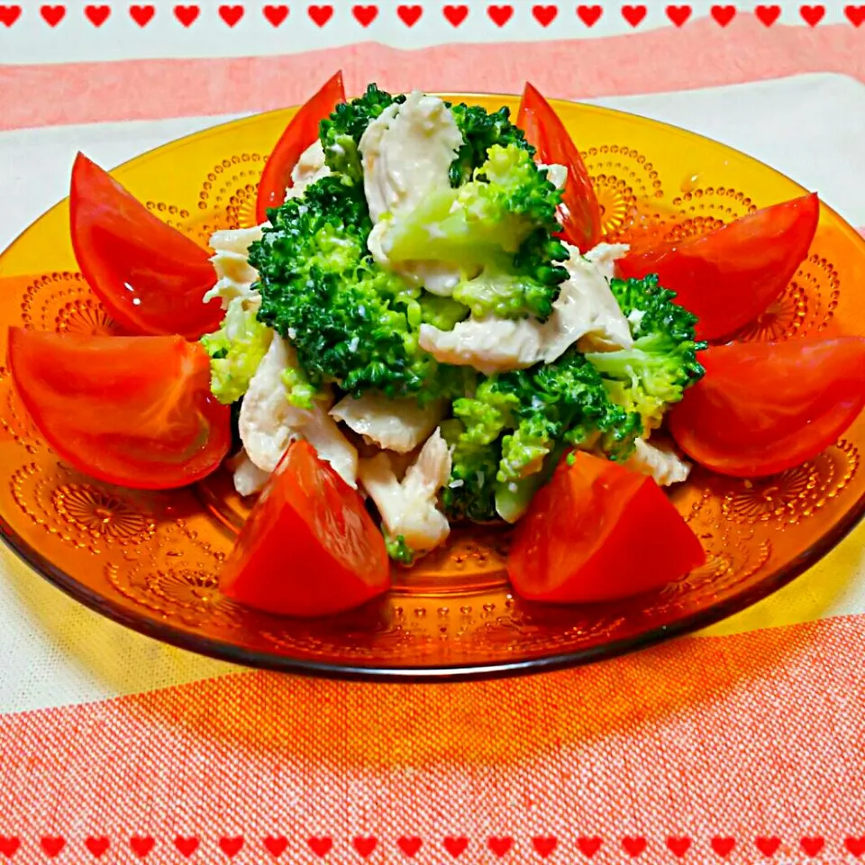 Snapdishの料理写真:ささみん💑ブロッコリーんの
トマト糀🍅にんにくんマヨ和え💕|ひとみんΨ(*´∀｀)Ψさん