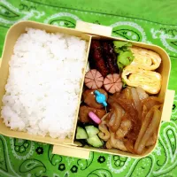 Snapdishの料理写真:パパお弁当#生姜焼き|jijiさん