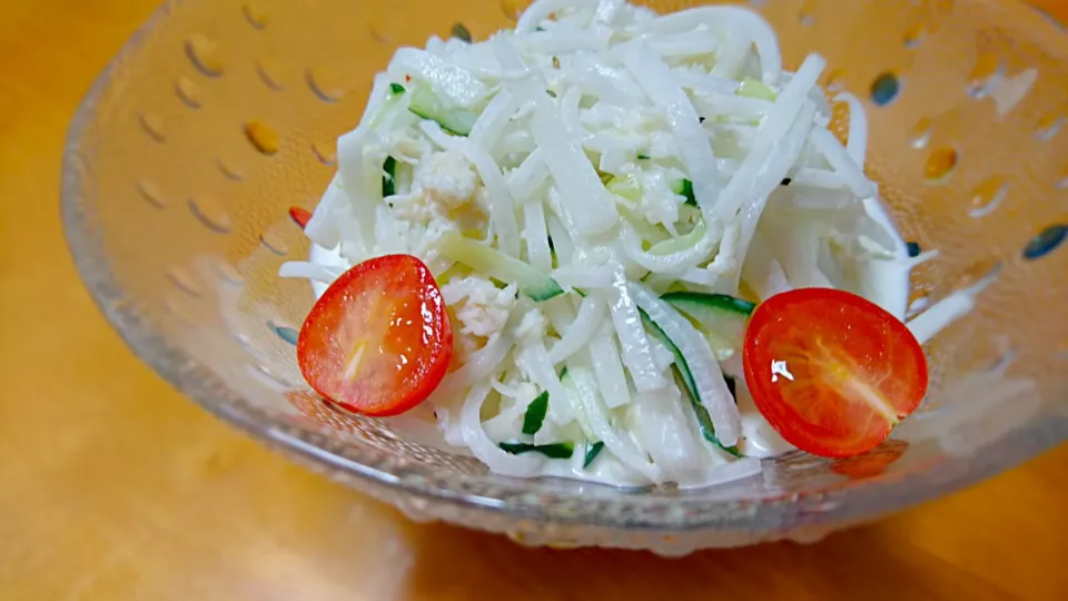 大根富豪なので…大根とホタテ缶のマヨサラダ|こむぎさん