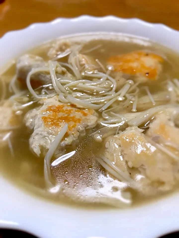 鶏団子のえのき餡かけ|宗ママさん