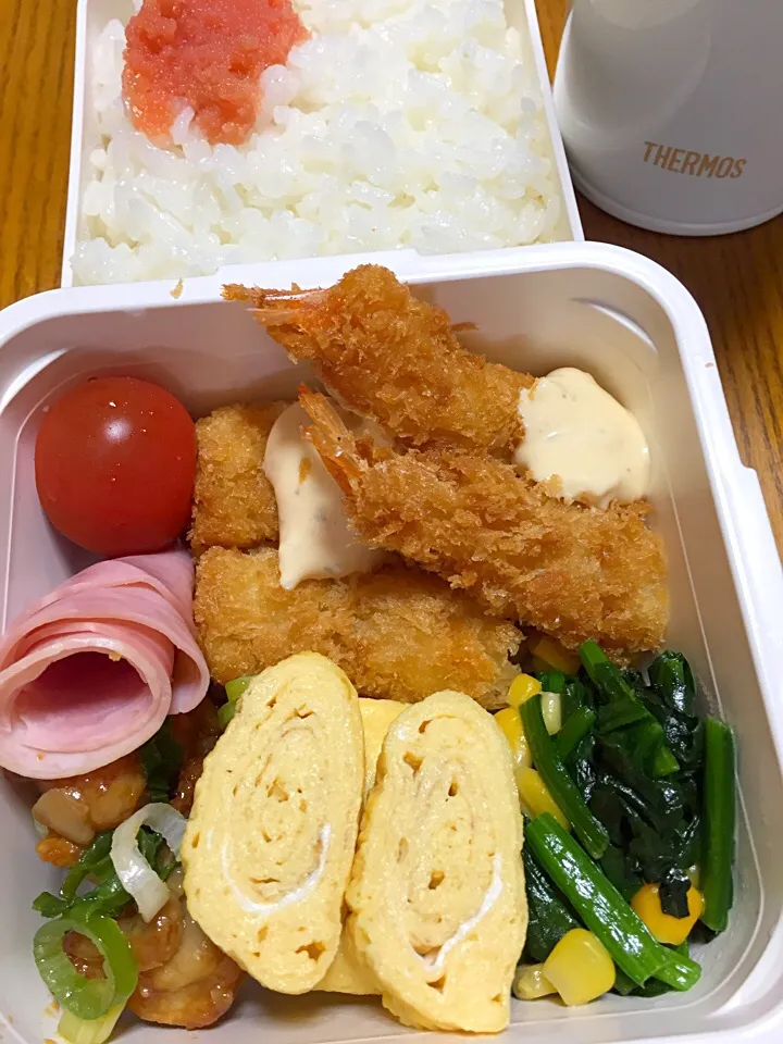 4月5日 エビフライ弁当🍱(*ﾟ▽ﾟ)ﾉ|かよっぺさん