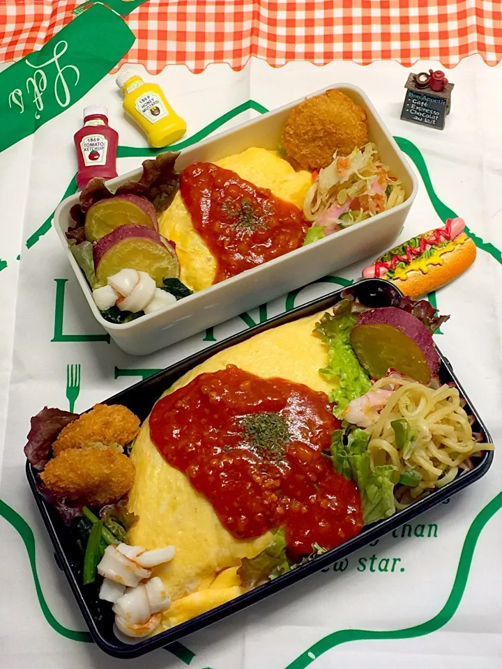 Snapdishの料理写真:オムライス弁当🍳|三姉妹のママさん