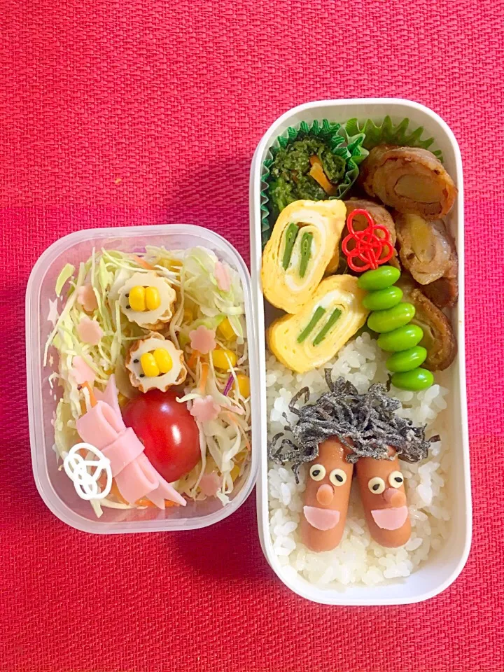 #娘弁当#新生姜#豚肉巻き#ハムリボン#ミニトマト|たらこ姫さん