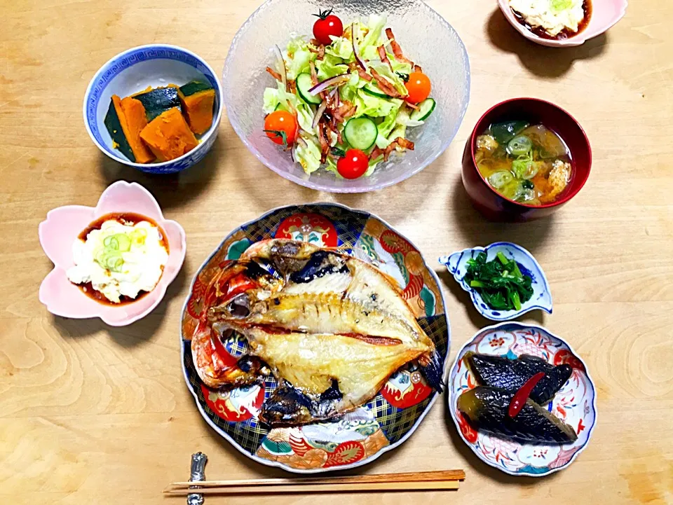 金目鯛の開きと野菜たっぷり晩ごはん|シホさん