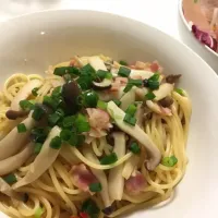 きのことベーコンの和風パスタ|mameさん