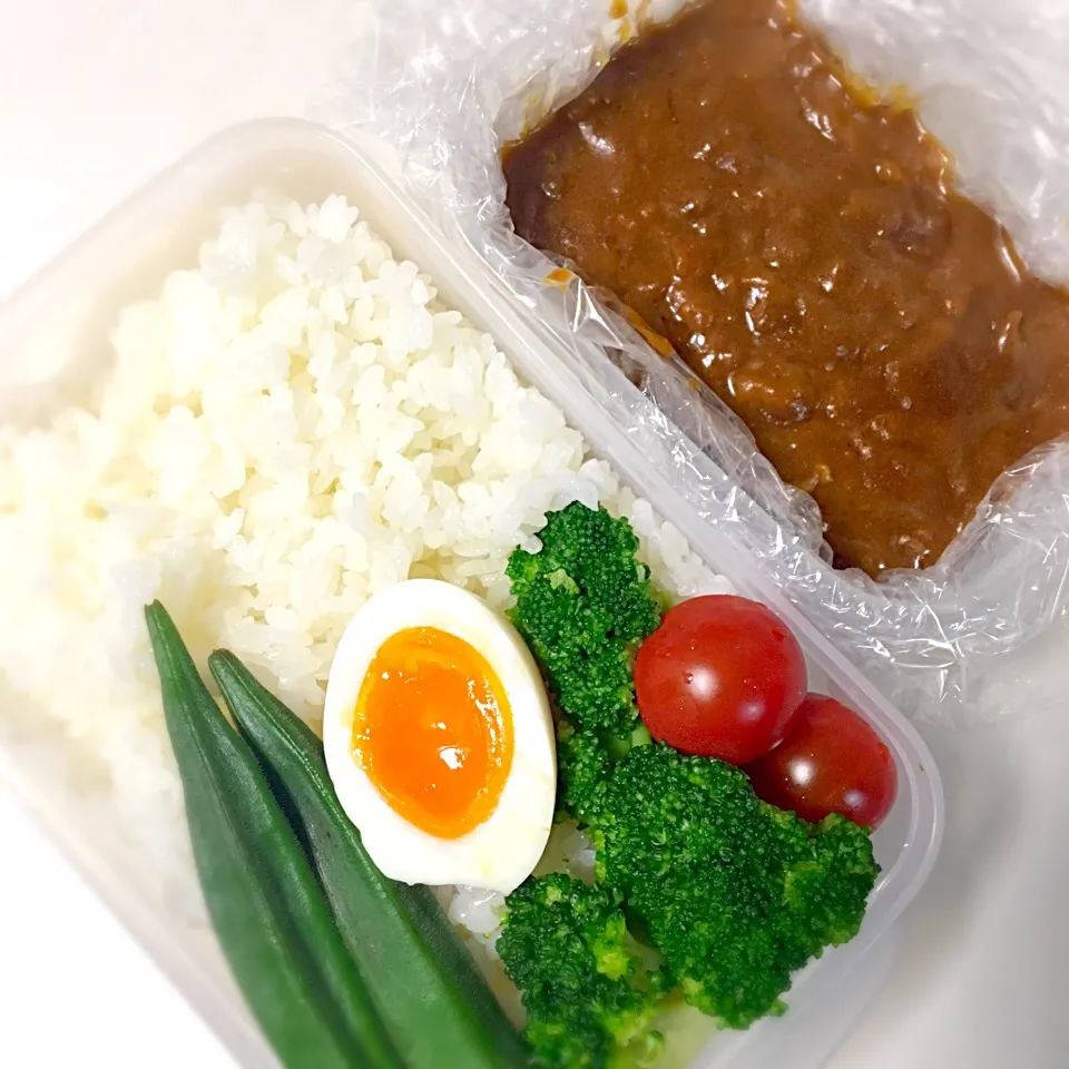 私弁当( ᐛ)面倒だからカレーにしちゃったやつ。|あゆみさん